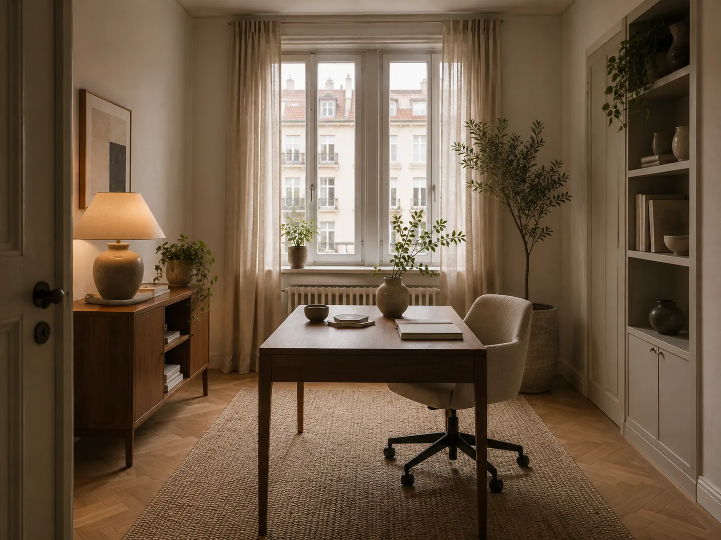 Homeoffice, das vorhandene Möbel ruhig weiterdenkt